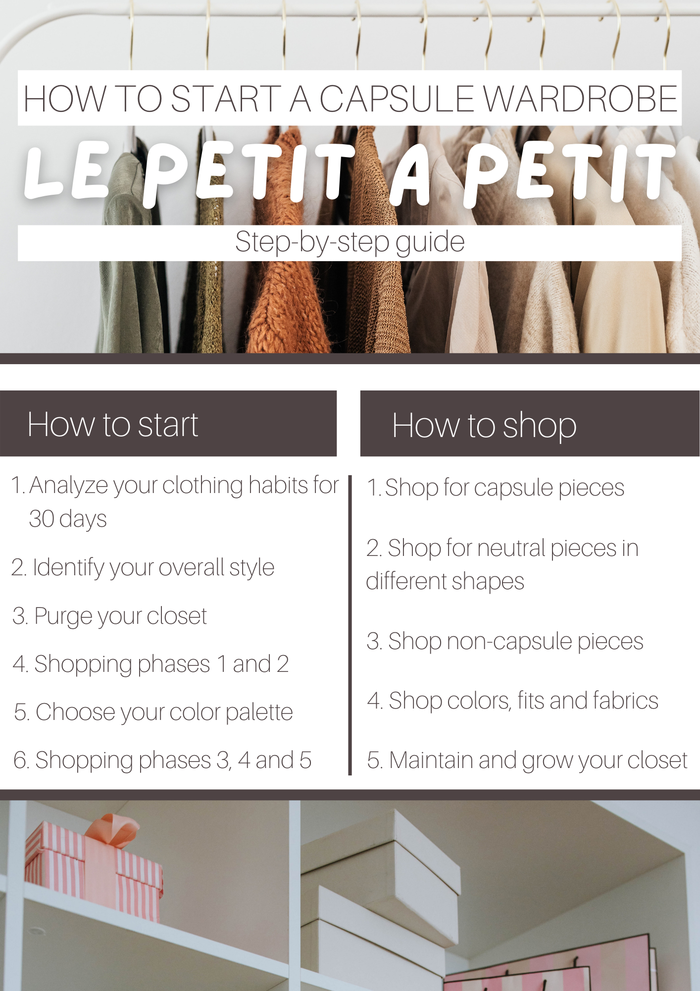 How To Start A Capsule Wardrobe | Step By Step Guide - Le Petit à Petit